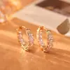 Brincos de Zircônia Vermelha Estilo Europeu e Americano, Design de Nicho, Brincos da Moda para o Dia a Dia, Brincos Estilo Retro Hong Kong Mais Vendidos no Tiktok para Mulheres