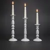 Castiçal de Ferro Estilo Europeu Retrô Adereços de Casamento Decoração de Flores da Mesa Principal Suporte de Vela de Metal de Cabeça Única Galvanizado Preto e Dourado