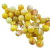 Cuentas redondas de ágata de seda amarilla Cuentas sueltas de jade calcedonia amarilla 10 mm pulsera collar accesorios de joyería cuentas hechas a mano