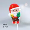 Decoración Pastel Navideño 2025 Moño Campana Enchufe Árbol de Navidad de los Deseos Estrella de Cinco Puntas Vela Decoración para Hornear