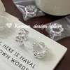 Venta al por mayor de joyería de plata Dongdaemun Corea S925 Plata de ley Anillo de corazón de doble capa de alta resistencia, Estilo versátil simple y de alta gama