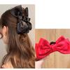 Moño Escape Princesa Pinza de Agarre Doble Cara Negro Pasador de Pelo de Alto Sentido Parte Trasera Cabeza Pinza de Tiburón Accesorios para el Cabello Sombrerería Venta al por Mayor