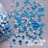 Diamantes Populares para Uñas de Fondo Plano Tamaño Mixto 1440 Brillantes Coloridos Fondo Plateado Diamantes Redondos Pequeños Accesorios Portátiles para Uñas