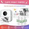57*25/30mm Máquina Meow Meow Papel Adhesivo Térmico para Impresión de Corrección de Errores Infantiles, Se Puede Usar como Papel para Etiquetas Térmicas