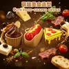 Chaveiro clicker de comida 3D novo transfronteiriço, brinquedo antiestresse, com designs de batatas fritas, pizza e cachorro-quente