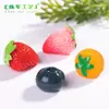 Micro-paisaje simulación fruta fresa burbuja espinosa modelo DIY bolsa ciega accesorios accesorios colgantes miniatura mini adornos pequeños