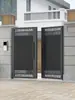 Puerta de Patio de Hierro Forjado, Puerta Doble de Aleación de Aluminio para Villa, Puerta Eléctrica de Acero Inoxidable y Aluminio para Exteriores, Puerta de Patio Rural