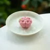 Bandeja de té tridimensional esmaltada hecha en fábrica con diseño de mariposa niebla verde, soporte para té de preparación en seco, bandeja de té pequeña para almacenar agua, accesorios para juego de té