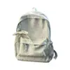 Mochila con Estampado de Estrellas para Mujer, Bolso Escolar de Diseño de Nicho, Mochila Grande de Capacidad para Viajes Diarios, Mochila Sencilla Estilo Bosque con Cierre de Cordón