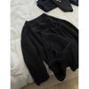 Suéter Retro de Estilo Coreano de Alta Gama de Terciopelo de Mapache Morado Ropa Exterior para Mujer Otoño e Invierno Grueso Estilo Perezoso Top de Suéter