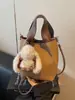 Bolsa Saco com Padrão Lichia para Mulheres 2026 Inverno Nova Casual Versátil Bolsa de Mão Bolsa de Ombro Fashionável para o Dia a Dia Bolsa Transversal