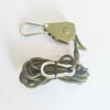 Ajustador de polea para exteriores Sujetador de tienda Polea de elevación de metal Cuerda de viento reflectante Cuerda para dosel de sombrilla engrosada 4 mm