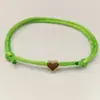 Pulseira Cruzada Europeia e Americana Coração de Pêssego Casal Pulseira Vermelha Coração Tecida à Mão Colorida Melhor Amiga Amizade Pulseira Simples