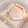 Pulsera para Mujer, Diseño de Corazón Moderno y Elegante, Versátiles Perlas Naturales de Nicho de Agua Dulce, Joyería de Mano de Lujo Accesible de Alta Gama
