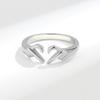 Amazon Europa y Estados Unidos románticas manos que el anillo de corazón geométrico Palma gesto de amor amantes anillo de moda al por mayor