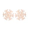 Amazon Joyería 2025 Navideño Europeo y Americano Nuevo Acero Inoxidable Hueco Casual Copo de Nieve Juego de Pendientes Navideños