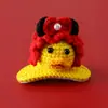 Nuevo anuncio de clip para el pelo de pato de ácido hialurónico lindo tridimensional tejido a crochet de lana para niños, clip superior de dibujos animados, envío gratis