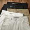 2025 Nuevos Auténticos Pantalones Vaqueros Finos de Verano Elegantes de Cinco Bolsillos Ajuste Moderno Recto Casual para Hombre