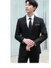 Jaqueta de Terno Business Casual Elegante Masculina Cor Lisa Slim Formal Dois Botões Terno Britânico para Noivo Verão