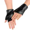 Guantes de Cuero para Mujer de Medio Dedo para Baile Pu Nightclub Pole Dance Street Dance Performance Dance Estilo Celebridad Guantes para Performance de Baile