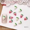 Decorações de Nail Art Transfronteiriças Strass de Resina Nail Art Realista 3D Morango de Creme Maçã Acessórios para Unhas Strass de Fundo Plano