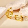 Pendientes de Retazos Geométricos de Venta Caliente Europeos y Americanos, Clásicos y de Moda, No se Desvanecen, Pendientes Versátiles, Stock Listo para Venta al por Mayor, Suministro Directo del Fabricante