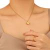 Collar Cruzado Nuevo Ins Moda Verano Playa Océano Ventilador Concha Colgante Gargantilla Chapada en Oro PVD de Acero de Titanio
