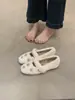 Zapatos Mary Jane con Hebilla de Pedrería para Mujer 2025 Nuevo Estilo Otoño e Invierno Pequeño Aroma Zapatos Peludos Cálidos con Forro de Lana Aumentadores de Altura Interior
