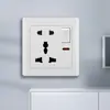 Tipo 86 Modelo de Exportação Painel de Tomada de Interruptor de Parede com Estrutura de Aço Single Gang 1 Via Controle Único Fabricante Tipo Embutido