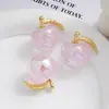 Beleza de Gelo Estéreo Formato de Fruta Pêssego Corrente para Celular Pulseira DIY Pingente de Bolsa Chaveiro de Carro Material