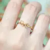 Nuevo Anillo de Latón Chapado en Oro Vietnamita con Diseño de Nudo de Mariposa, Anillo de Moda y Sencillo, Venta al por Mayor desde el Fabricante