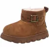 Botas de nieve para niños 2026 nuevo estilo de invierno, forradas de felpa, engrosadas, cálidas, antideslizantes y resistentes al frío, para niñas y niños