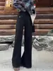 Jeans Vintage de Pierna Ancha para Mujer 2025 Primavera/Verano Nuevos de Cintura Alta Sueltos Moda Versátil Adelgazantes Pantalones Negro Otros Colores