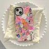 Estilo Ins Europeu e Americano Doce-Descolado Estilo Revista Inglês Frutas Grafite Maçã 16 Pro Capa de Celular de Camada Dupla iPhone 17