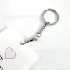 Conjunto de Cartões Liga de Zinco Metal Chaveiro Chaveiro Anel Plano Clipe Corrente de Quatro Elo Acessórios DIY Anel de Pendurar Brinquedo