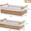 Cesta de Armazenamento Trançada com Corda de Papel Organizador de Bagunça de Mesa Cesta de Armazenamento Caixa de Armazenamento de Brinquedos Cesta de Armazenamento para Lanches e Diversos