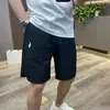 Pantalones Cortos Casuales de Moda Verano 2025 para Hombre, de Secado Rápido, Delgados, Transpirables, de Cinco Puntos, Perforados, Holgados, Bordados