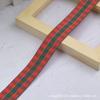 Cinta Navideña Cinta Escocesa Multicolor Flor Embalaje de Regalo Decoración Navideña Material para Joyería DIY Venta al por Mayor