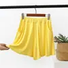 Calças Casuais de Algodão Modal para Mulheres, Leggings Soltas de Cintura Alta, Calças Saia, Calças Esportivas de Praia Plus Size, Alongamento das Pernas, Fluorescente