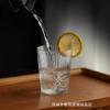 Copa de Vino Rayada Estilo Japonés Copa de Vidrio con Patrón Vertical Taza de Té Hecha a Mano con Patrón de Tocón de Árbol Venta al por Mayor Taza Pequeña de Agua de Moda