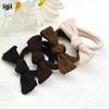 Banda para el cabello con lazo estilo coreano, venta al por mayor, banda de goma para el cabello, cuerda para el cabello colorida para niños, accesorios para el cabello de alta elasticidad para mujeres