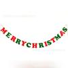 Bandera navideña de fieltro decorativa, colgante para árbol de Navidad, de fieltro, con letras navideñas no tejidas, para colgar.