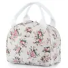 Bolsa de Almoço Lancheira Térmica Bolsa Cooler de Armazenamento À Prova de Vazamentos Bolsa de Mão de Veludo Cotelê para Trabalho Viagem Praia Piquenique