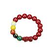 Pulsera de Arena de Cristal Cinabrio Granular Pixiu Cinco Dioses de la Riqueza Pulsera Año de la Vida Esta Pulsera para Hombres y Mujeres Suministro en Vivo