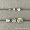 Pendientes de circonita 5A para comercio exterior transfronterizo 0.9 boca espiral 1.0 diamante acero de titanio reemplazo individual venta al por mayor personalización