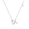 Collar de circón de meteorito para mujer verano lujo ligero moda japonesa y coreana nicho diseño temperamento exquisito cadena de clavícula estilo simple de Ins