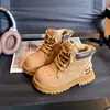 Botas de Nieve Cálidas Engrosadas para Niños 2025 Otoño e Invierno Nuevos Zapatos de Algodón Botas tipo Martin con Forro de Polar para Niños Botas Individuales para Niñas Botas Cortas