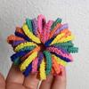 50 elásticos de cabelo de renda coloridos para crianças não machucam o cabelo alta elasticidade cor de doce trançado elástico pequeno acessórios de cabelo para bebê