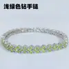 Pulseira Romana de Pedras Coloridas de Luxo Zircônia Cúbica Sintética Diamante Colorido Cristal Zircônia Festa Pulseira Versátil