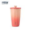 TYESO Taishuo nueva taza de café de acero inoxidable, vaso con pajilla para coche con aislamiento de hielo, botella de agua de gran capacidad al vacío